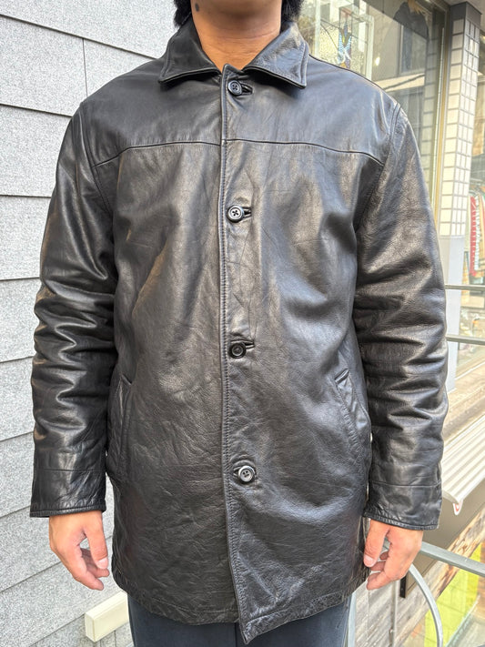 00's「GAP」レザーカーコート