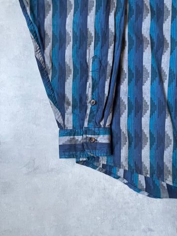 90's PATAGONIA「Native Stripe」ボタンダウンフランネルシャツ