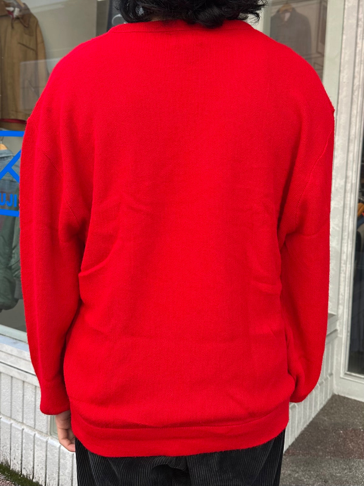 80's~90's IZOD LACOSTE「Vネック」アクリルニットセーター