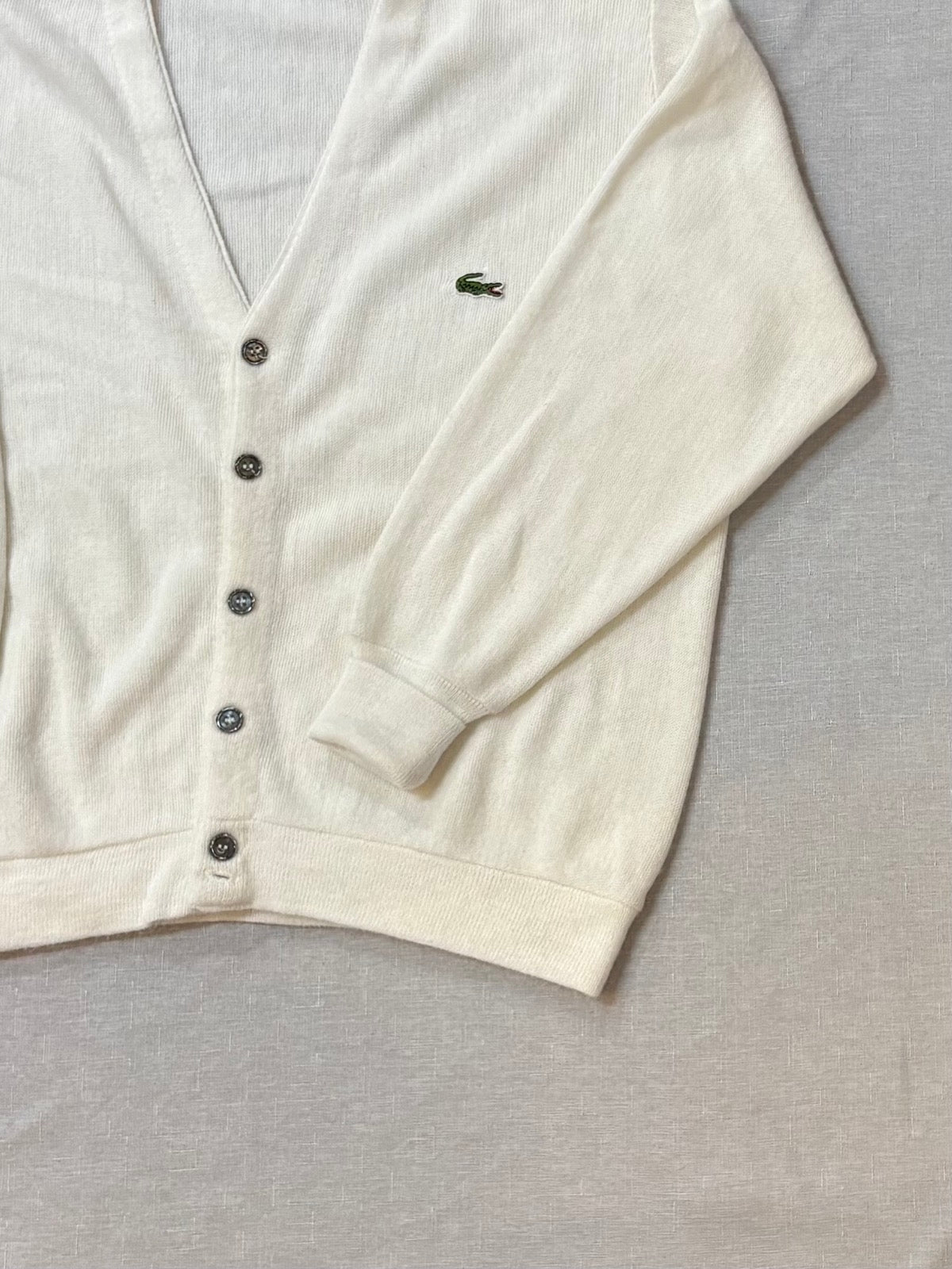 80s IZOD LACOSTE「USA製」アクリルカーディガン