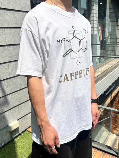 90's~00's CAFFEINE「化学構造式」グラフィックTシャツ