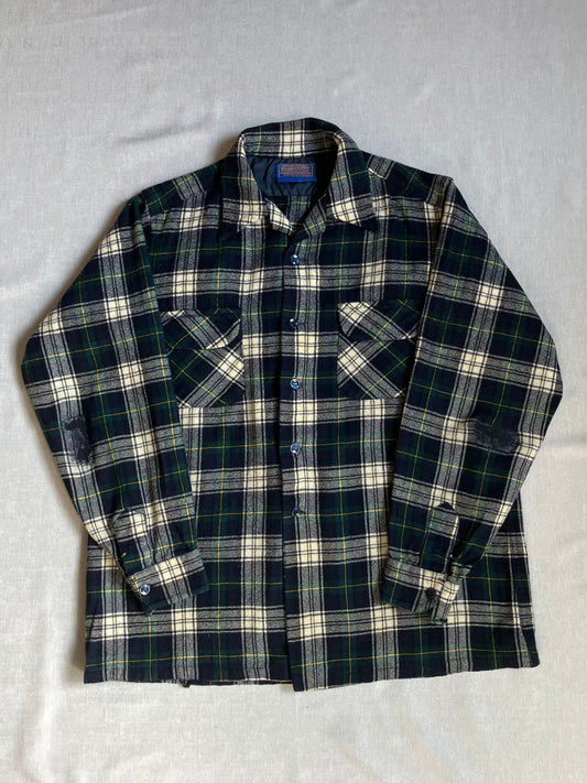 70's PENDLETON USA製 ウールチェックシャツ