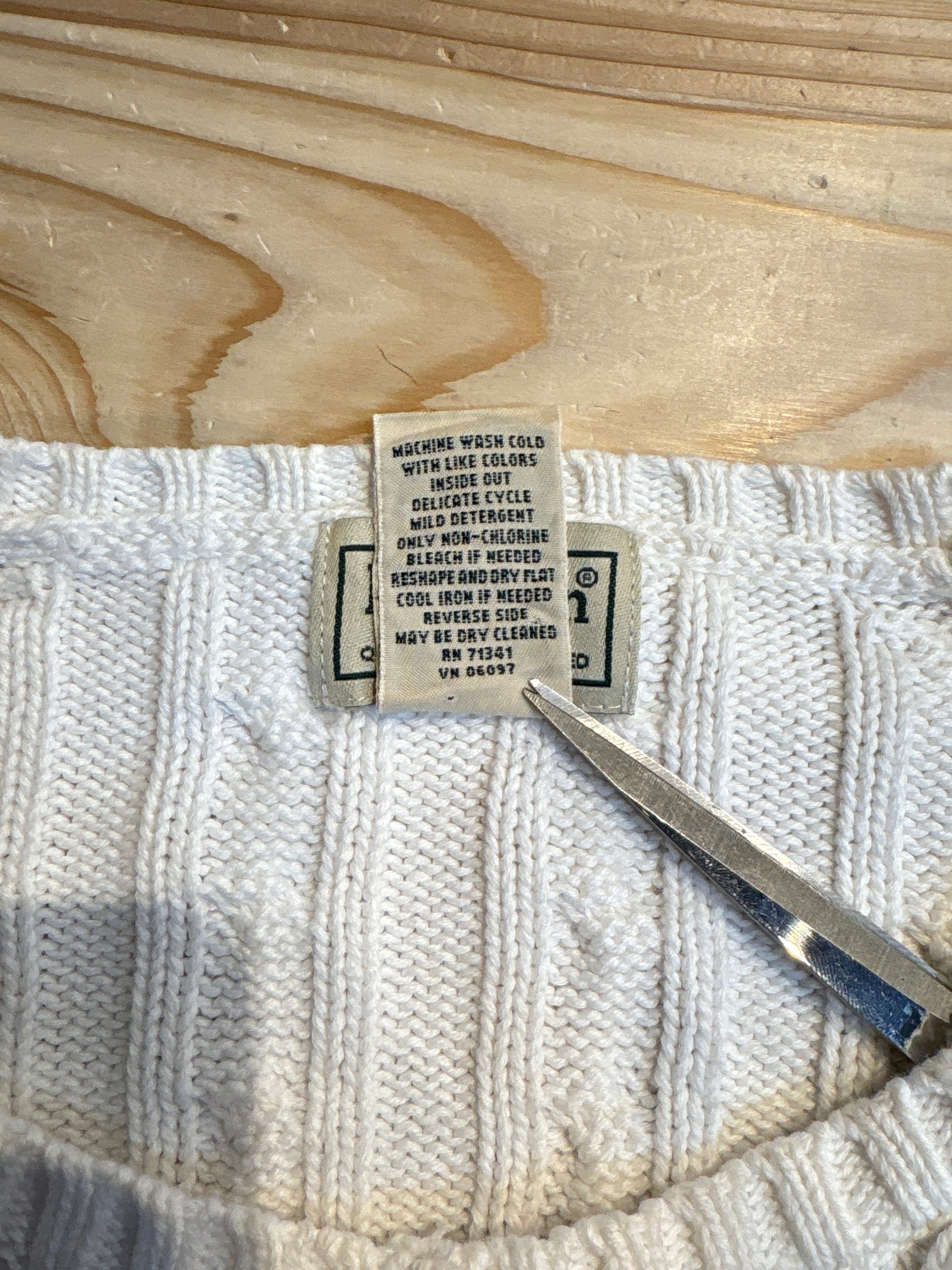 80's~90's「L.L.Bean」ケーブルニット