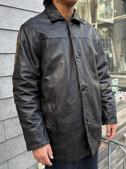 00's「GAP」レザーカーコート