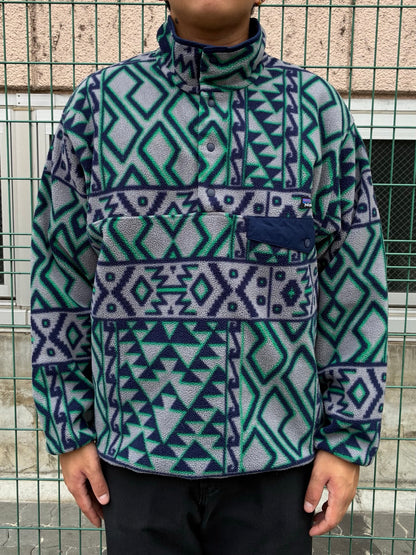 10's PATAGONIA Synchilla Snap-T「モンタナシエテ柄」フリースプルオーバー