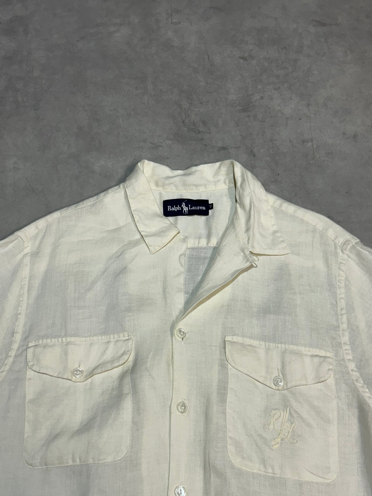 90's Ralph Lauren「IMPACT21 日本企画」リネン半袖シャツ
