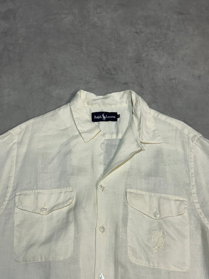90's Ralph Lauren「IMPACT21 日本企画」リネン半袖シャツ