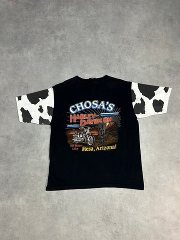 90's Harley-Davidson「カウ柄」USA製 ロゴTシャツ
