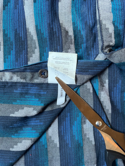 90's PATAGONIA「Native Stripe」ボタンダウンフランネルシャツ