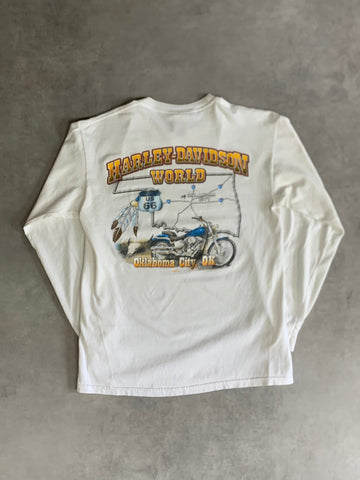 00's HARLEY DAVIDSON「Oklahoma City」ハーレーロングTシャツ