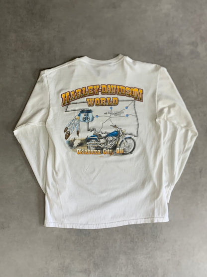 00's HARLEY DAVIDSON「Oklahoma City」ハーレーロングTシャツ