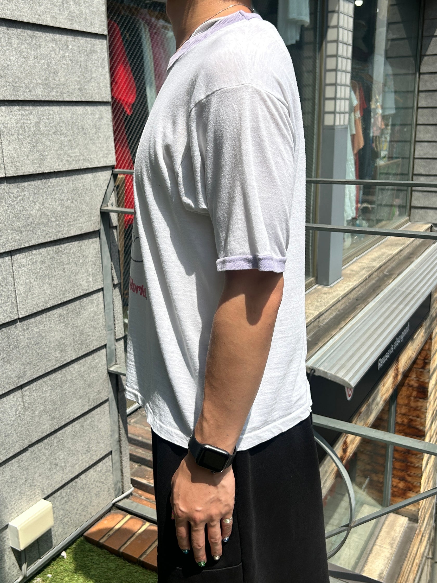80's Walt Disney World 「白足ミッキーBILLネーム」キャラクターTシャツ