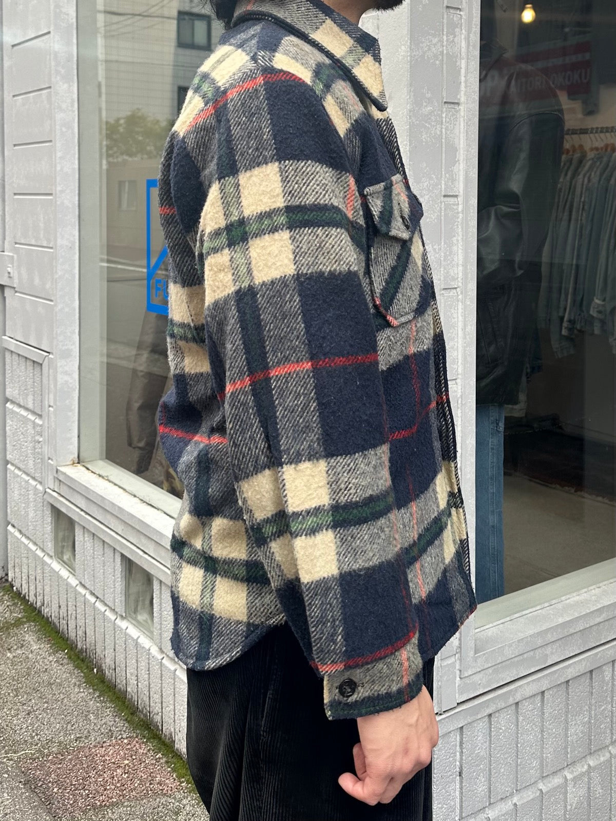 70's SEARS「PUT-ON SHOP」ネルシャツ