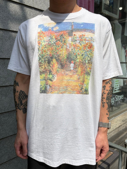 90's クロード・モネ「Artist’s Garden at Vétheuil」USA製　アートTシャツ