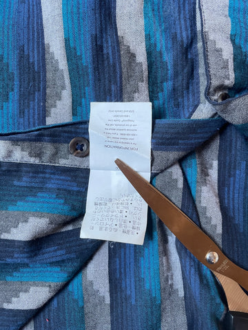90's PATAGONIA「Native Stripe」ボタンダウンフランネルシャツ