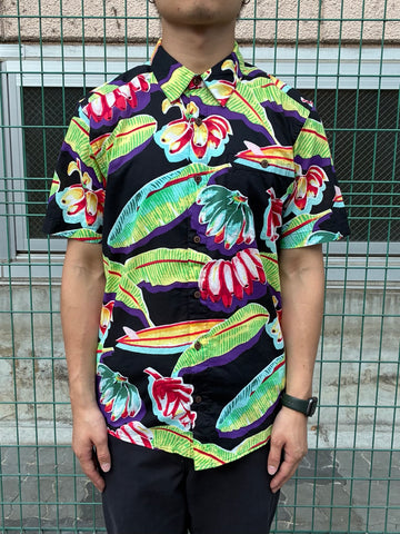 10's PATAGONIA「Pataloha」ブラックバナナ柄　アロハシャツ