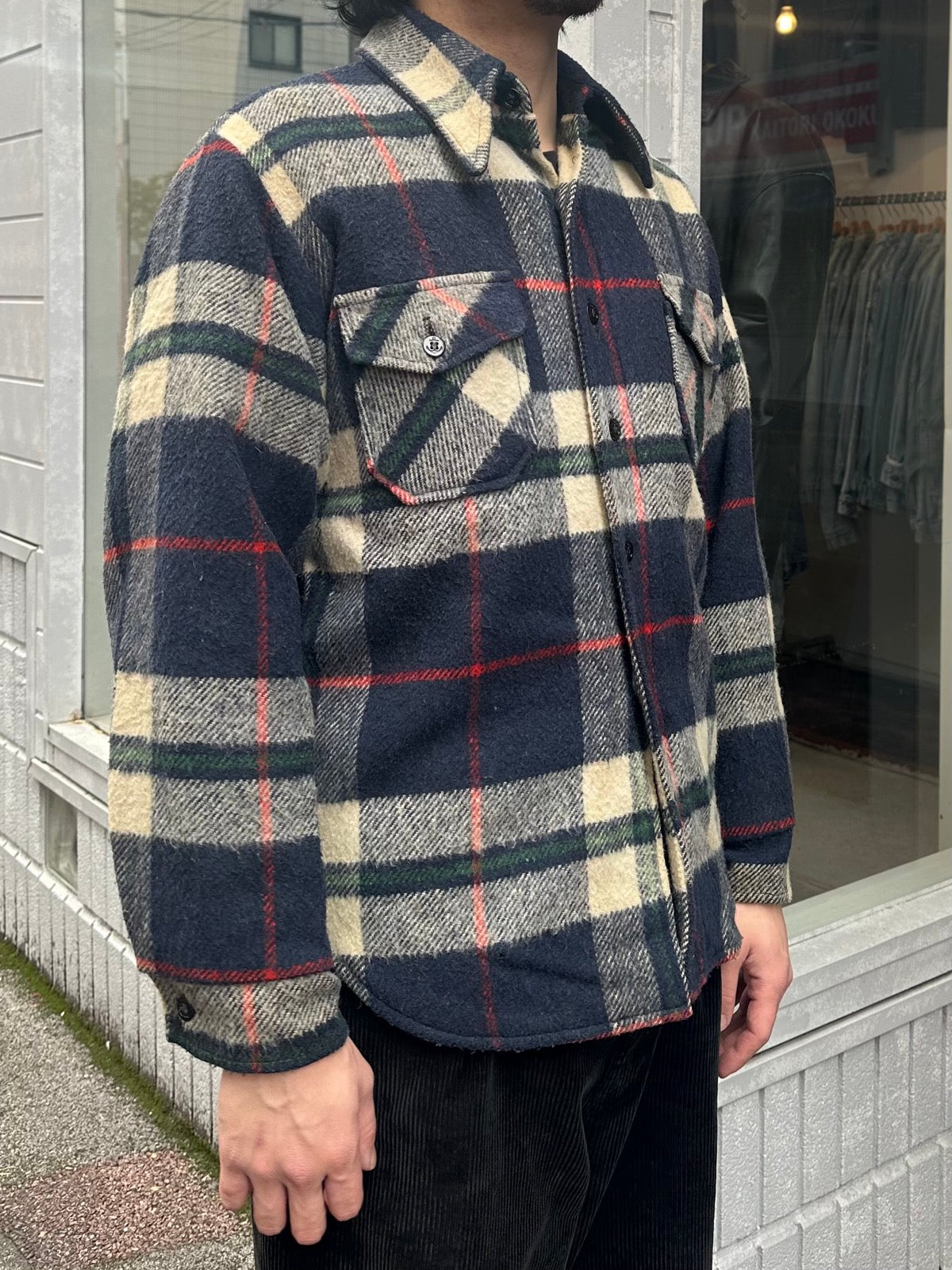 70's SEARS「PUT-ON SHOP」ネルシャツ