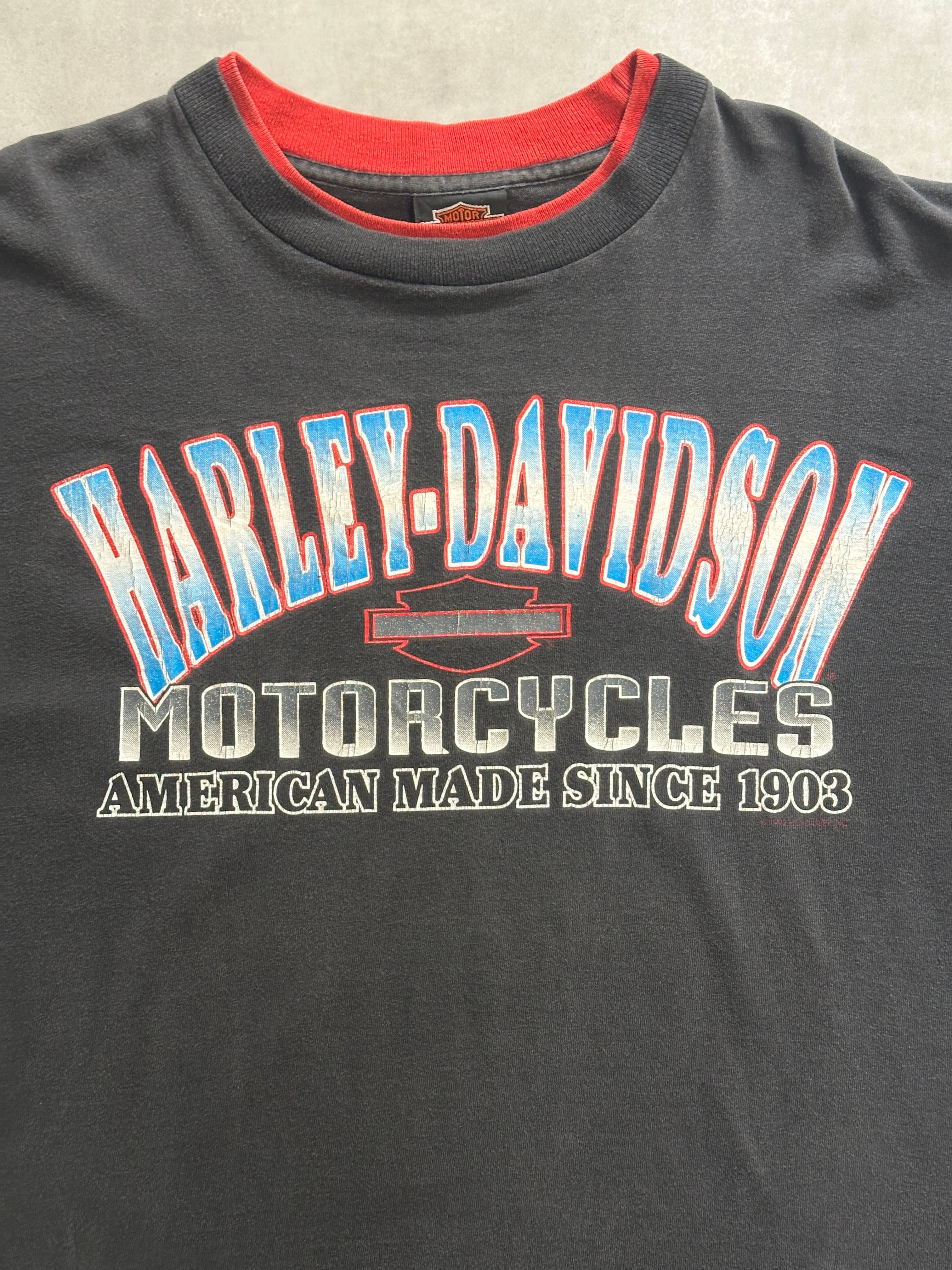 90's HARLEY-DAVIDSON「MOTORCYCLES」USA製 ハーレーダビッドソンT
