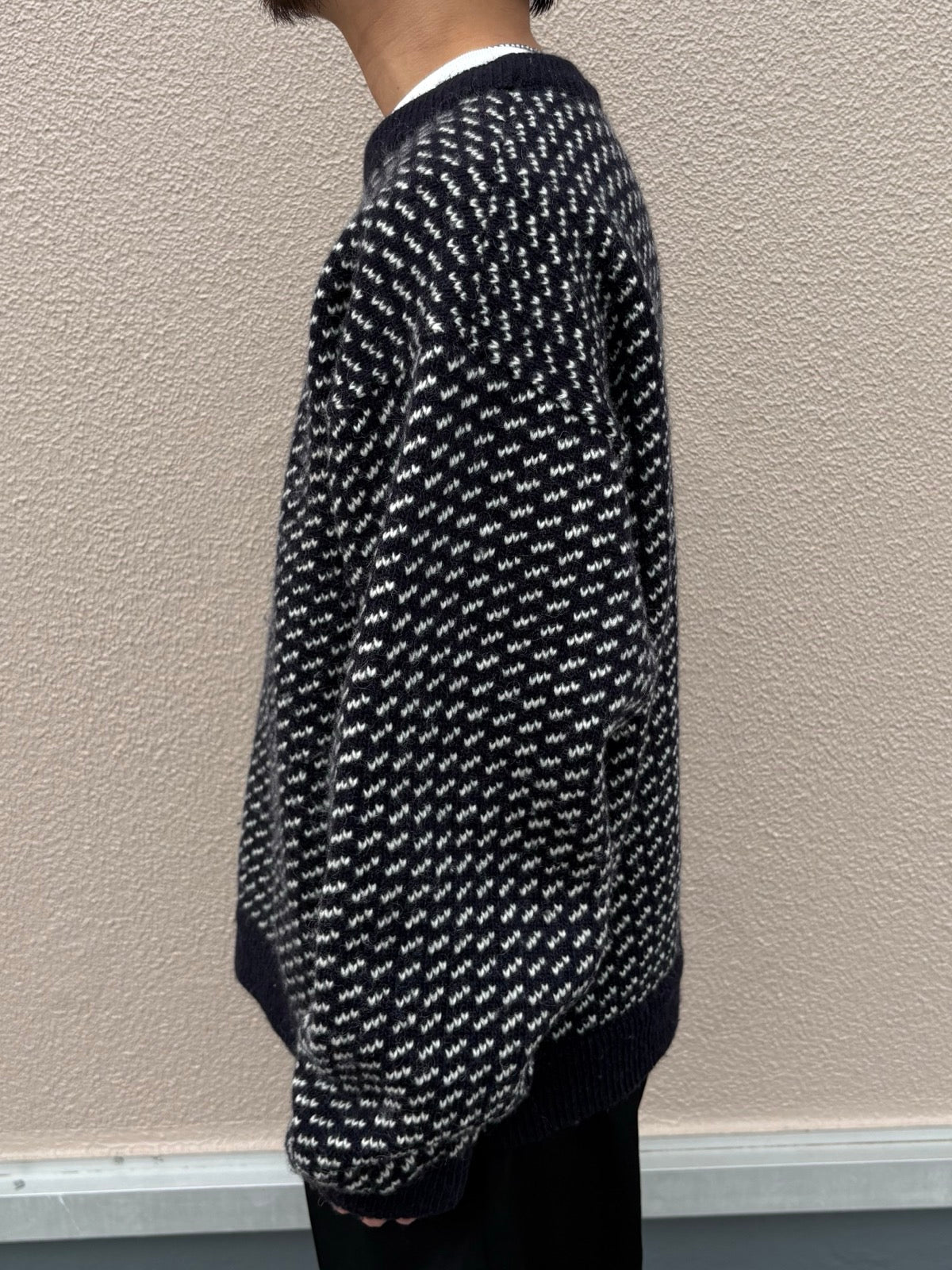 80's L.L.Bean「バーズアイ」Norway製　ウールセーター