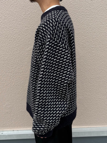 80's L.L.Bean「バーズアイ」Norway製　ウールセーター