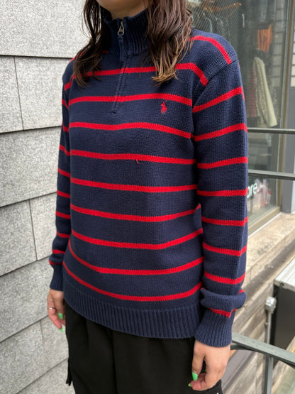 90's「Polo by Ralph Lauren」ハーフジップニット