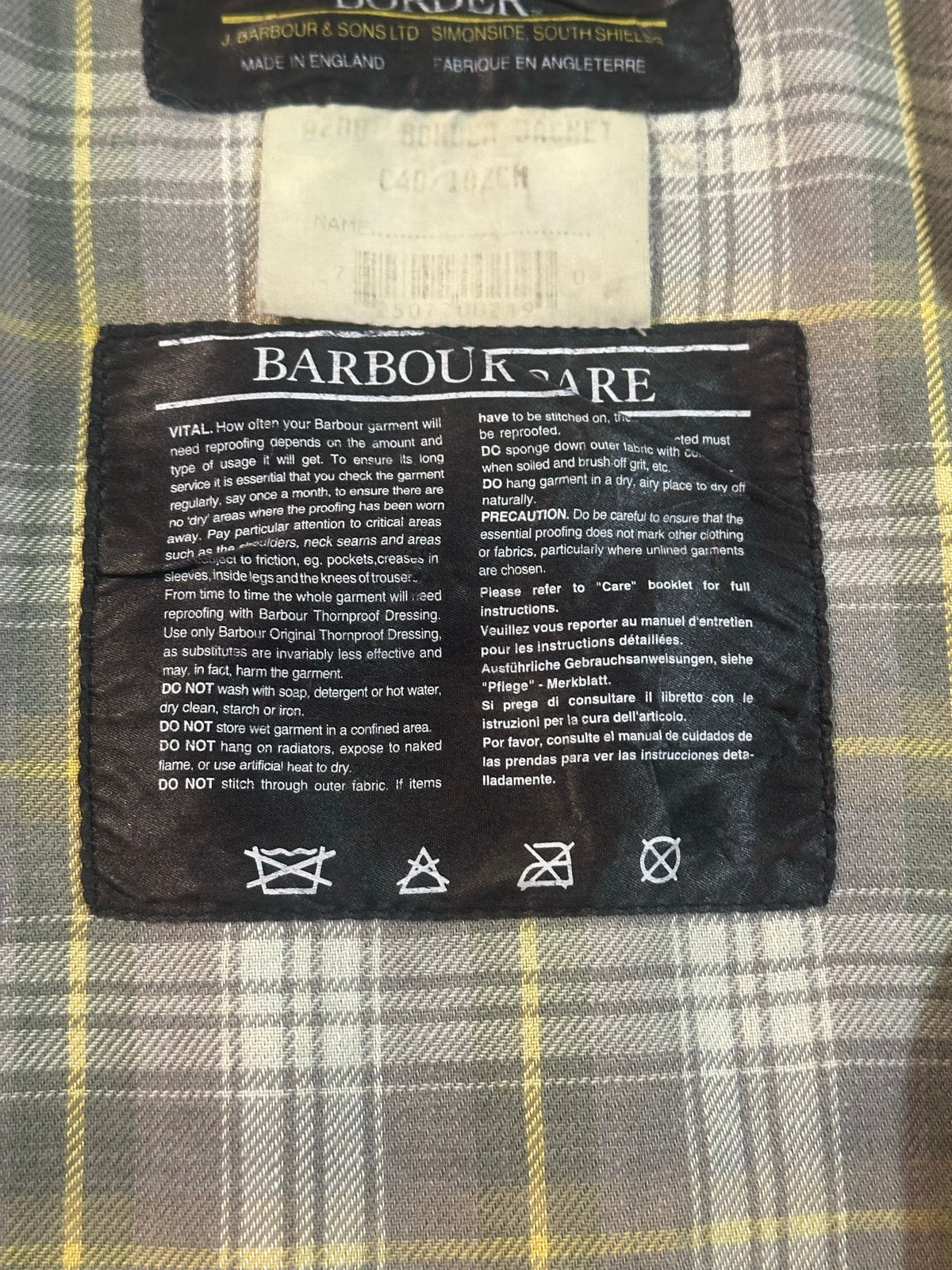 00's BARBOUR「BORDER」オイルドジャケット