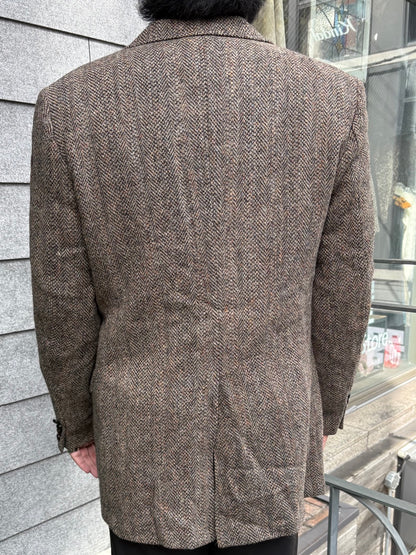 80's「Harris Tweed」ヘリンボーンジャケット