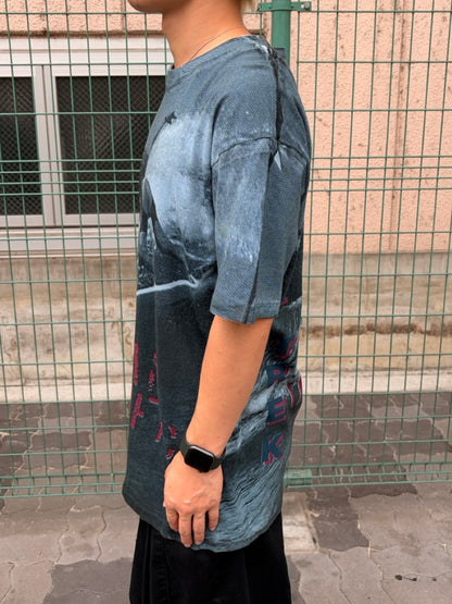 90's OCEAN PACIFIC「総柄」USA製 サーフTシャツ