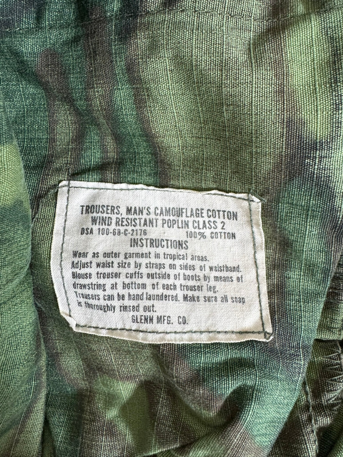 60's U.S.ARMY「JUNGLE FATIGUE」ミリタリーパンツ