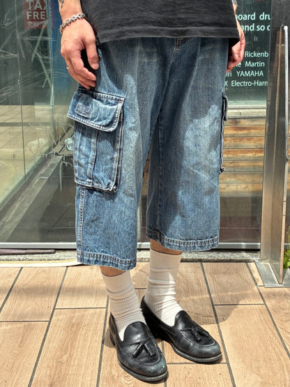 00's 「Beat wear」デニムカーゴショーツ