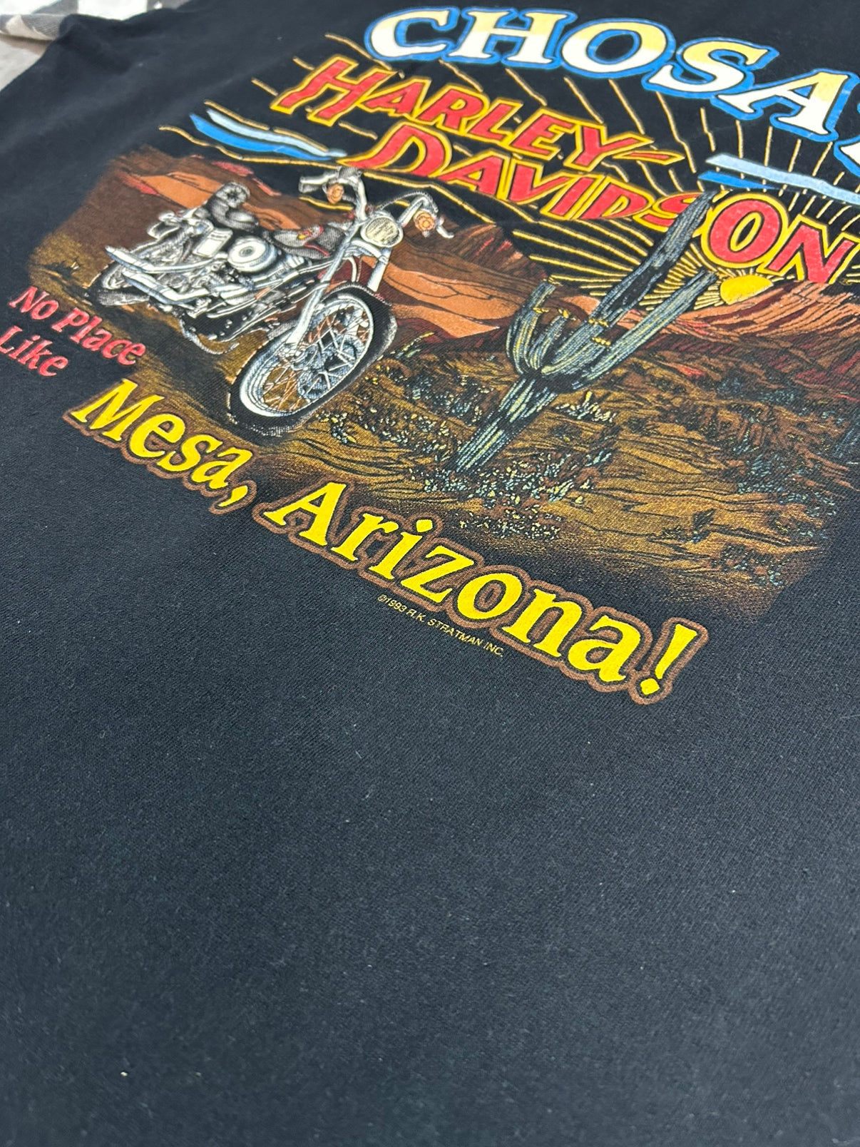90's Harley-Davidson「カウ柄」USA製 ロゴTシャツ
