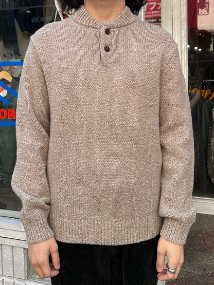 00's L.L.BEAN ヘンリーネックニット