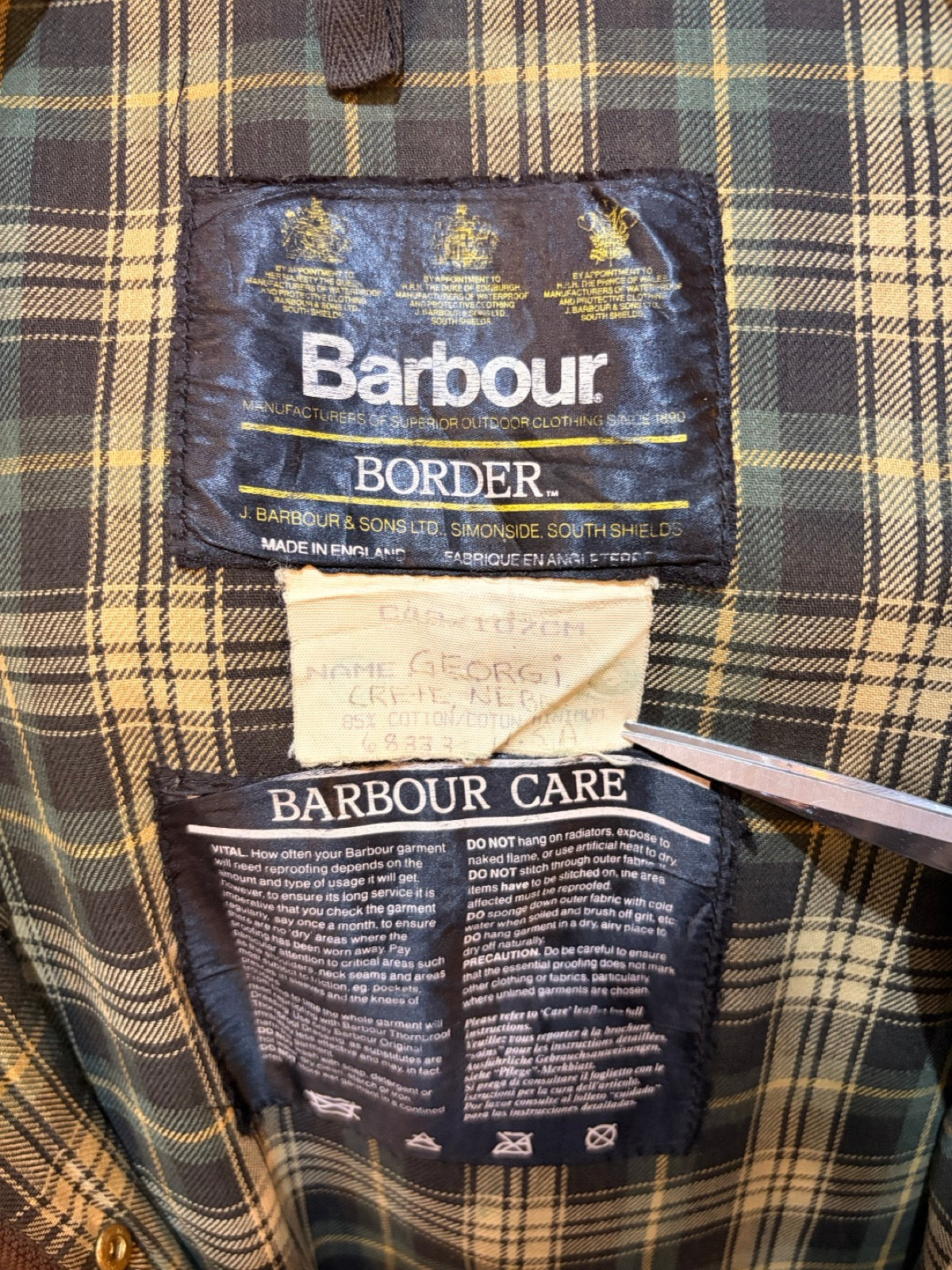 90’s BARBOUR「BORDER」オイルドジャケット