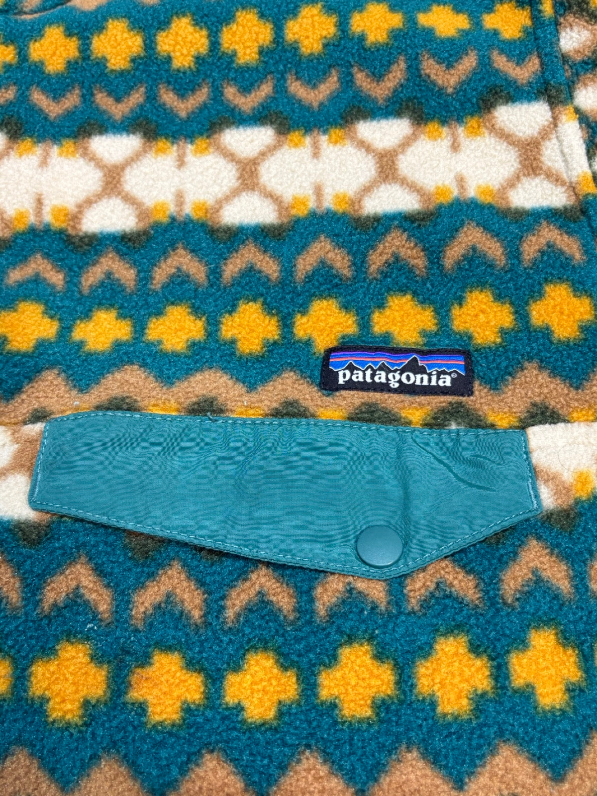 10's PATAGONIA Synchilla Snap-T「クリフ柄」フリースプルオーバー