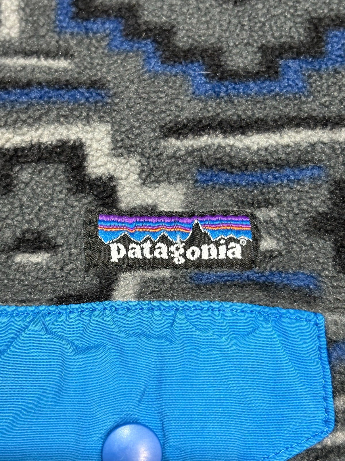 10's PATAGONIA Synchilla Snap-T「ヤナバ柄」フリースプルオーバー