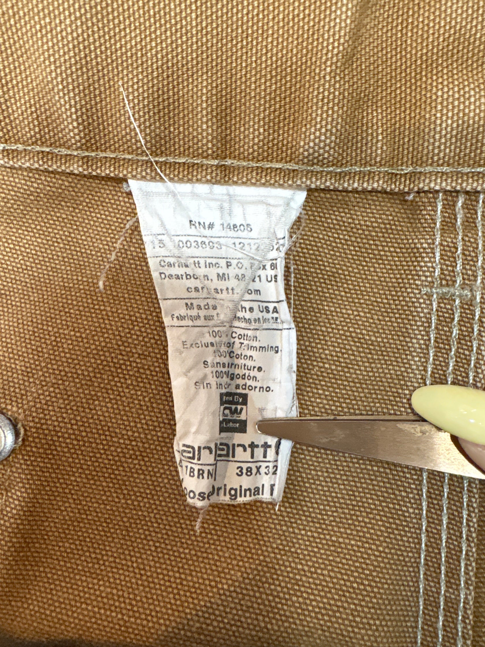 10's CARHARTT「DOUBLE KNEE」USA製 ダックパンツ
