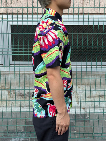 10's PATAGONIA「Pataloha」ブラックバナナ柄　アロハシャツ