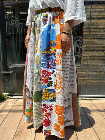 REMAKE FABRIC PRINT SKIRT