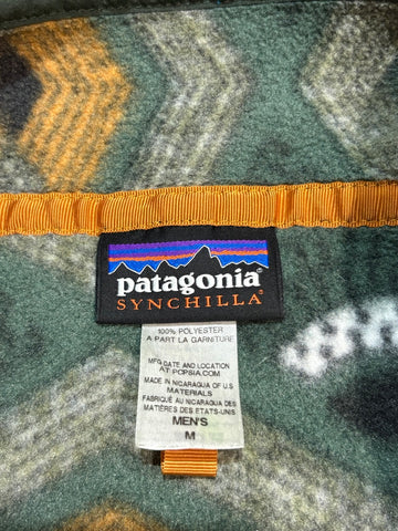 10's PATAGONIA Synchilla Snap-T「スロウフット柄」フリースプルオーバー