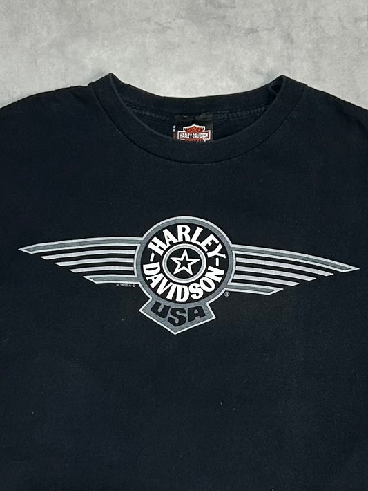 90's Harley-Davidson「カウ柄」USA製 ロゴTシャツ