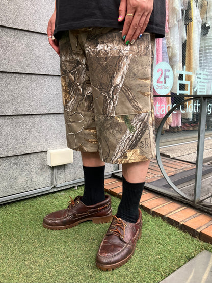 REMAKE  SWEATS DOUBLE KNEE SHORTS