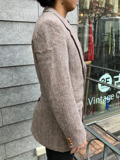 80's「Harris Tweed」USA製 ヘリンボーンジャケット