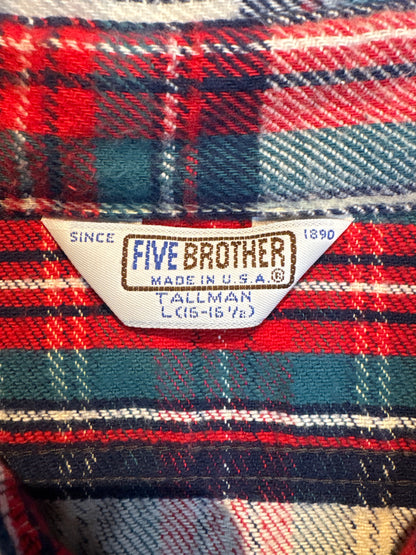 80's「FIVE BROTHER」USA製 ネルシャツ