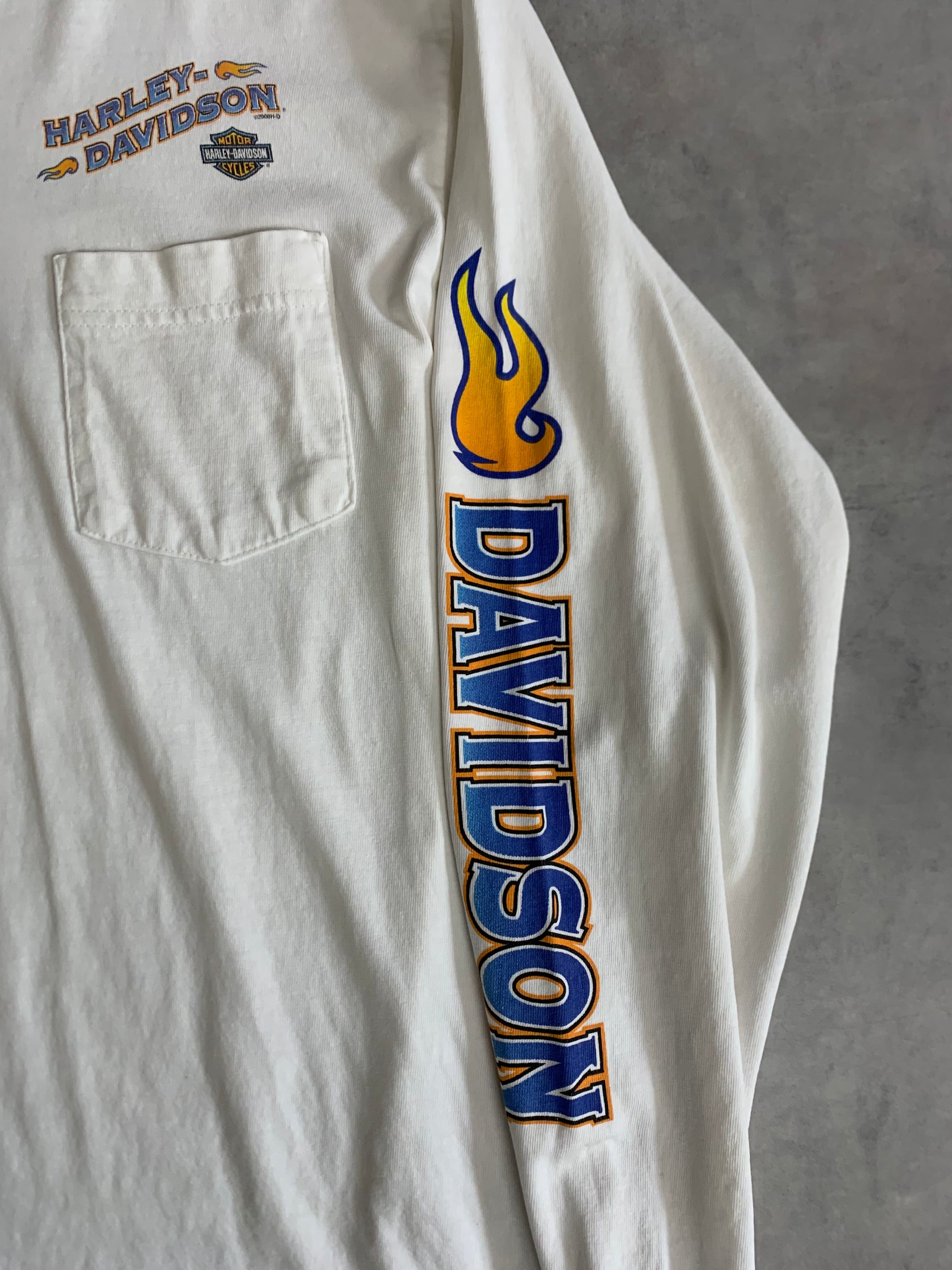00's HARLEY DAVIDSON「Bar&Shield」ハーレーロングTシャツ
