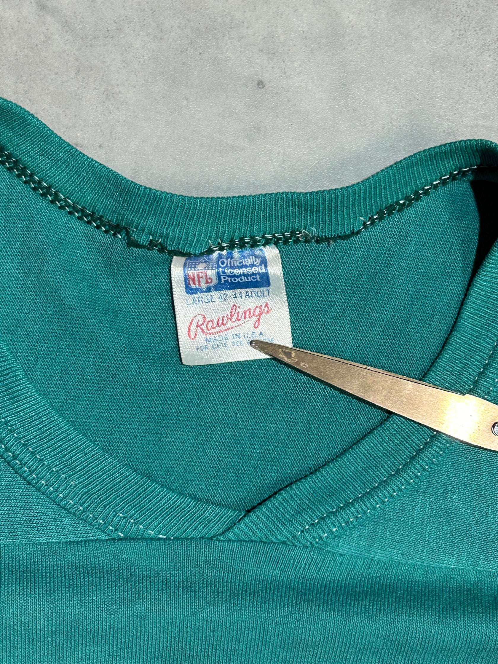 80's NLF「DOLPHINS 13」USA製 フットボールシャツ