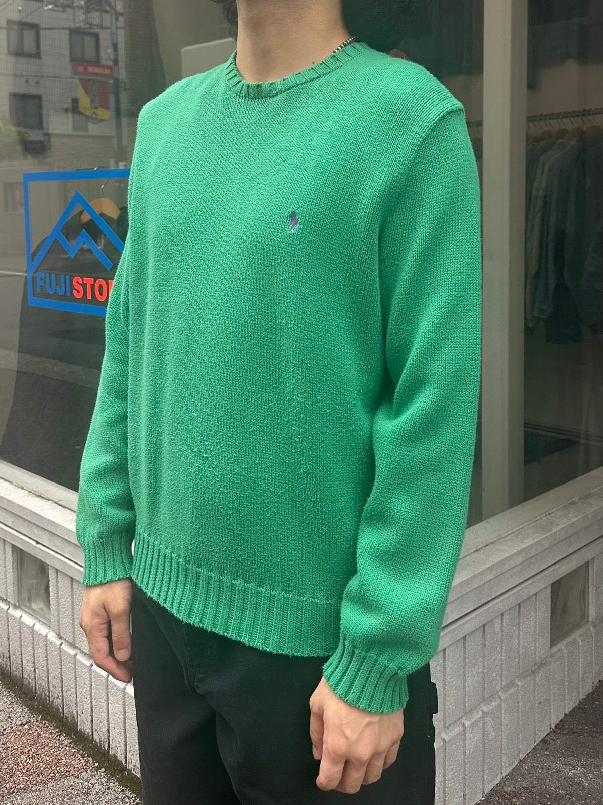 90's RALPH LAUREN ワンポイントニット　