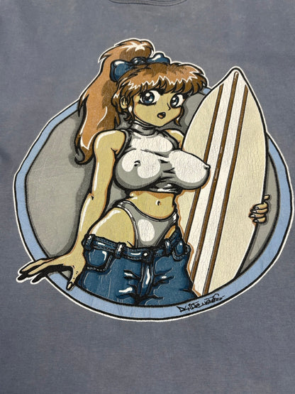 00's SPIRIT「Anime Surf Girl」グラフィックTシャツ