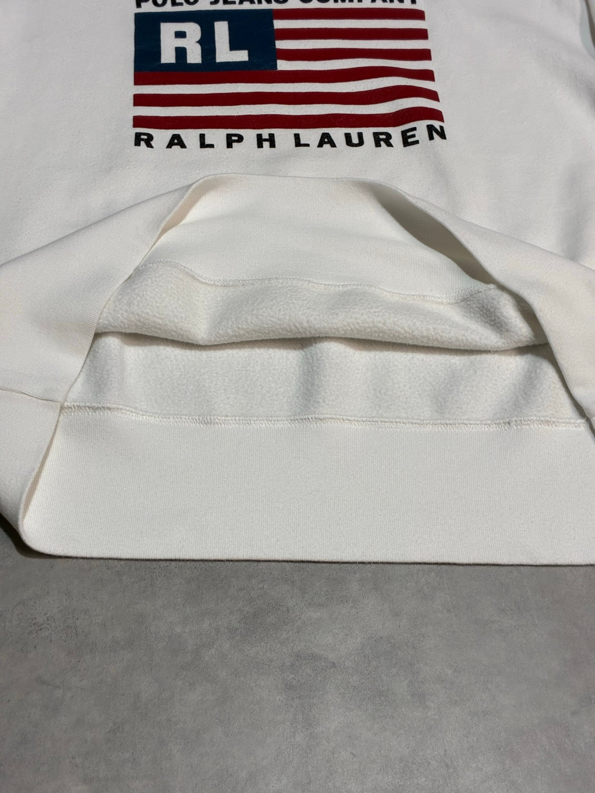 00's RALPH LAUREN「POLO JEANS CO.」星条旗　ロゴスウェット