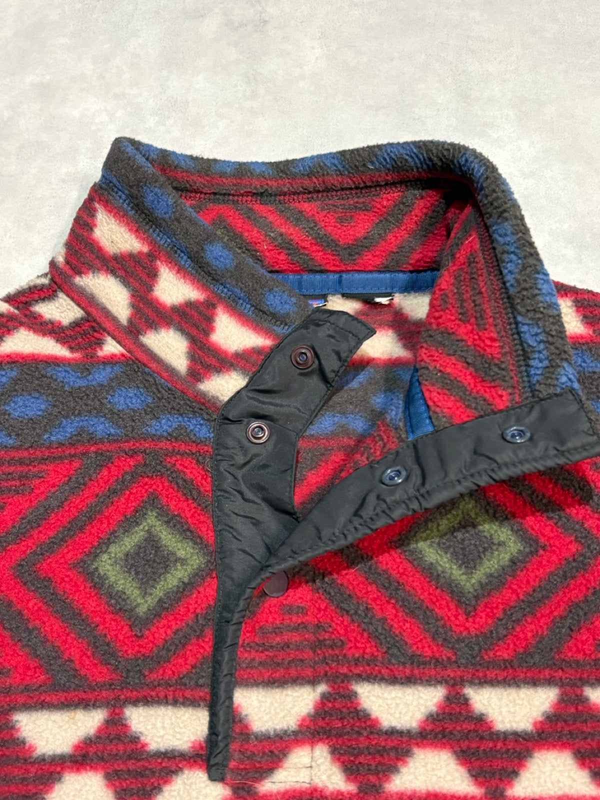 90's PATAGONIA Synchilla Snap-T「サルティーヨ柄」フリースプルオーバー