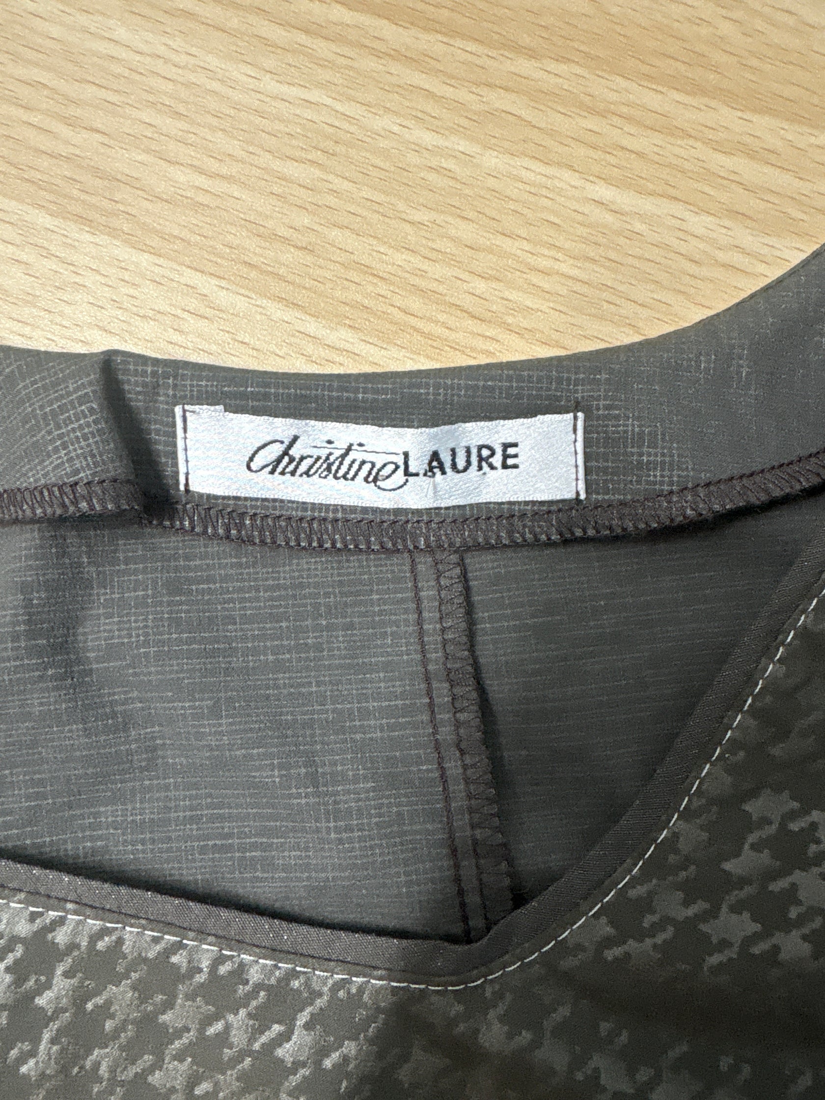 00's「Christine Laure」千鳥格子柄ブラウス